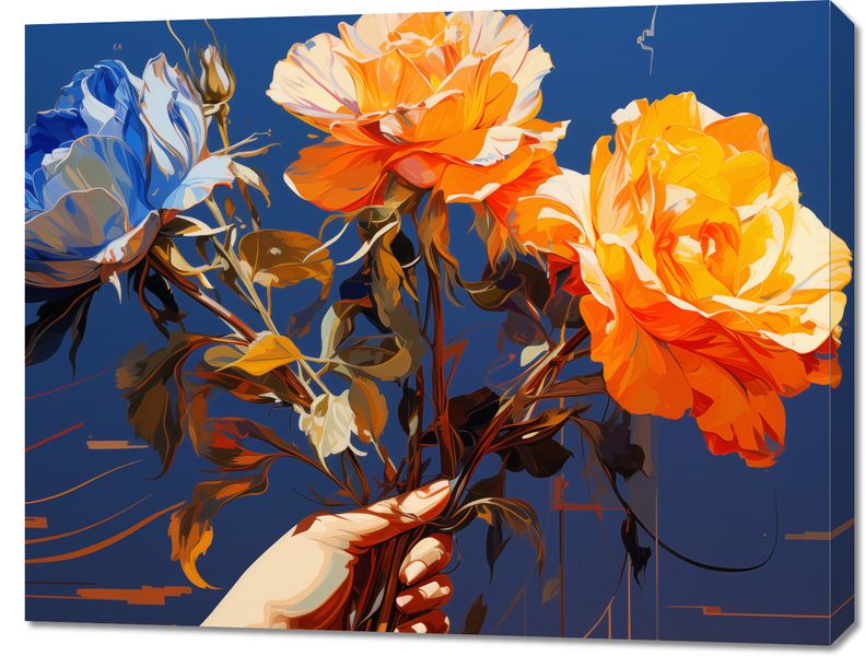 Obraz 90x70cm Żywy Uścisk zdjęcie 1