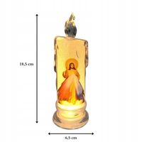 8 x ŚWIECA 18,5CM ŚWIECZKA ELEKTRYCZNA OZDOBNA WKŁAD DO ZNICZY LED NA GROBY