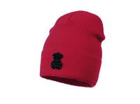 Jamiks MAEVE czapka dla dziewczynki miś czerwona 52-54