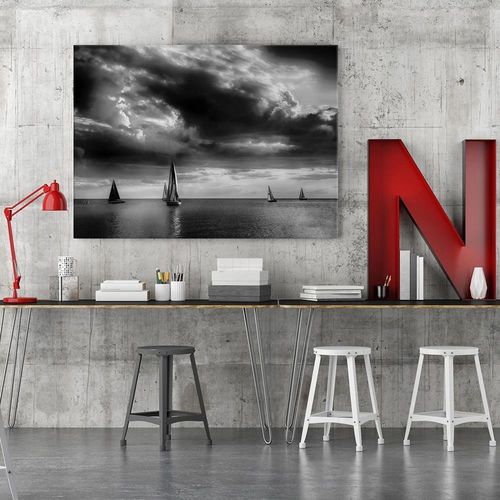 Obraz na płótnie - Canvas, Żaglówki na morzu 2 90x60 na Arena.pl