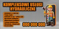 BANER REKLAMOWY OCZKOWANY 200x100 cm RÓŻNE WZORY USŁUGI HUDRAULICZNE