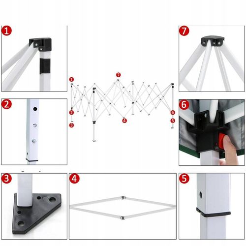 PAWILON OGRODOWY EKSPRESOWY NAMIOT HANDLOWY 3x3m AUTOMATYCZNY + 4 na Arena.pl