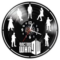 Zegar ścienny z płyty winylowej Doctor Who 331.14