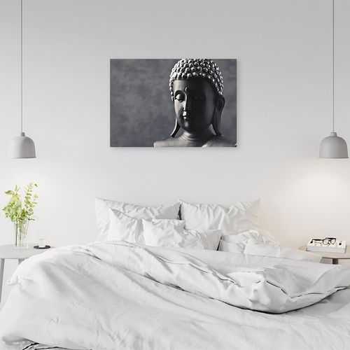 Obraz na płótnie – Canvas, Budda na szarym tle 90x60 na Arena.pl