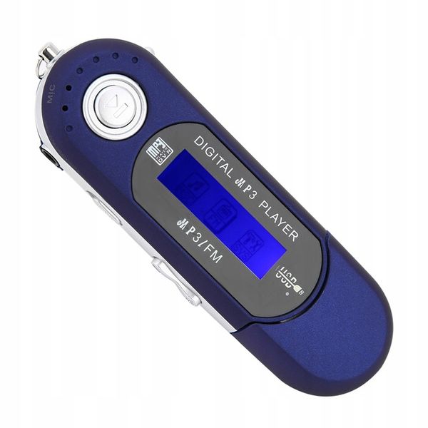 ODTWARZACZ MP3 USB PENDRIVE RADIO FM NIEBIESKI zdjęcie 16