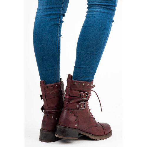 Modne Bordowe Workery r.37 na Arena.pl