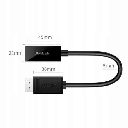UGREEN Adapter Przejściówka DP Displayport Do HDMI UHD Full HD 60Hz 4K 25cm na Arena.pl