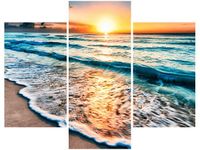 OBRAZ ZACHÓD SŁOŃCA PLAŻY CANCUN