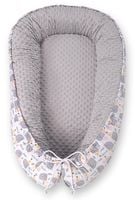 Kokon niemowlęcy dwustronny kojec otulacz Premium BOBONO minky-