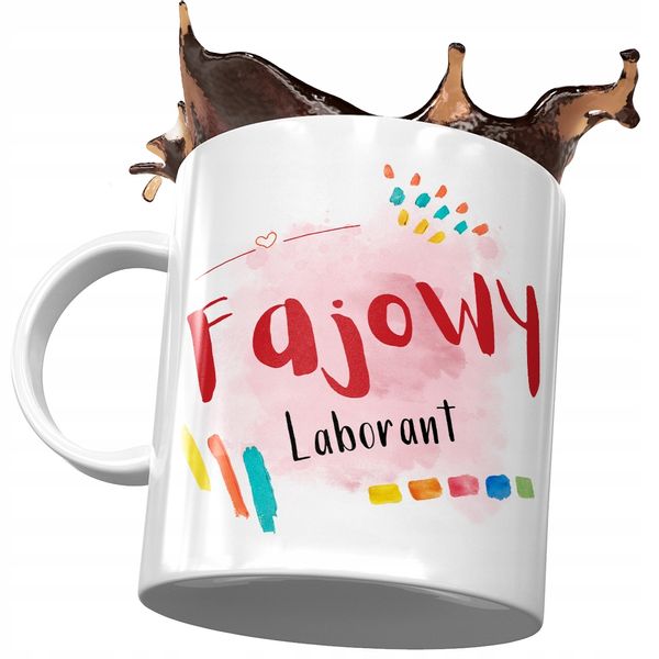 Kubek Dla Laboranta Fajowy Laborant Prezent Z Nadrukiem Ze Zdjęciem zdjęcie 1