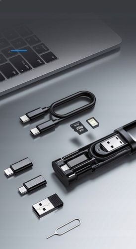 MCDODO PODRÓŻNY ZESTAW KABLI ADAPTERÓW USB DO TELEFONU KOMPUTERA Z ETUI 9W1 na Arena.pl