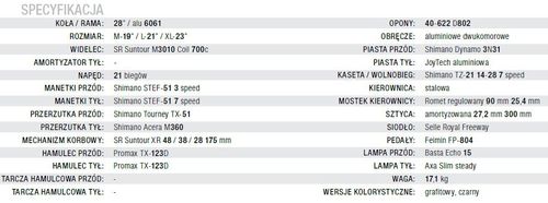 ROMET WAGANT 2 2016 czarny 21" na Arena.pl