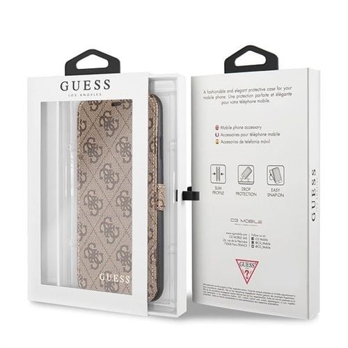 Etui Case GUESS BOOK CASE 4G IPHONE 11 PRO MAX BRĄZOWY na Arena.pl