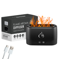 NAWILŻACZ POWIETRZA KOMINEK AROMATERAPIA SYMULACJA PŁOMIENI CZARNY