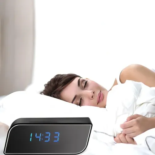 ZEGAR Z UKRYTA MINI KAMERA SZPIEGOWSKA WiFi BUDZIK na Arena.pl