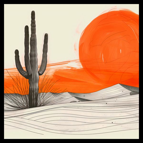 Plakat 50x50cm Kaktus Saguaro zdjęcie 2