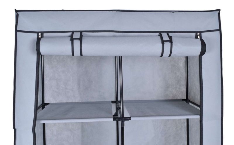 Szafka tekstylna z 6 półkami Mira - szara zdjęcie 6