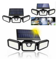 Lampa solarna ogrodowa zewnętrzna uliczna z czujnikiem naścienna 3w1 LED