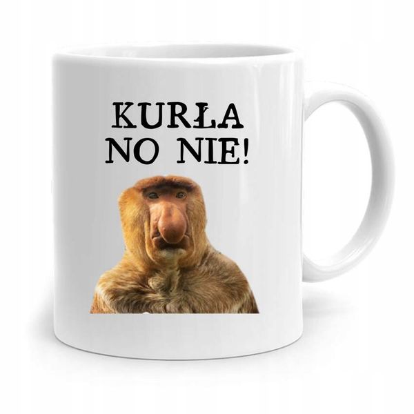 Kubek Śmieszny Nosacz Janusz Polak Kurła No Nie! Z Nadrukiem Ze Zdjęciem zdjęcie 1