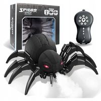 OGROMNY PAJĄK ZDALNIE STEROWANY ROZPYLA MGŁĘ ZIEJE PARĄ OCZY LED PILOT R/C