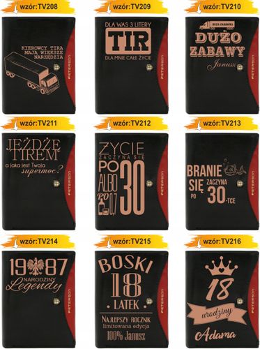 Portfel męski skórzany GRAWEROWANY prezent dla brata twój napis tekst na Arena.pl