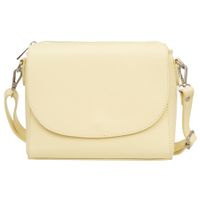 VERA PELLE torebka damska skórzana listonoszka 3 komorowa V020 j.żółta