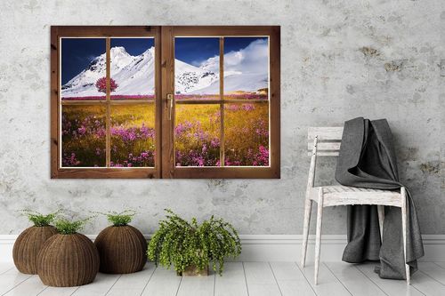 Deco Panel, Okno - ośnieżona góra 60x40 na Arena.pl