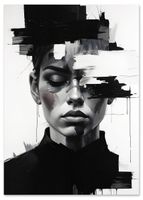 Plakat abstrakcyjny portret 70x100 cm