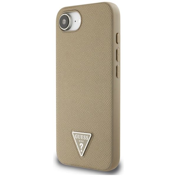 etui guess grained triangle magsafe do iphone 16e brązowy zdjęcie 2