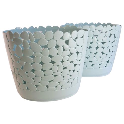 Kosz na śmieci z motywem kamyków miętowy 2szt na Arena.pl