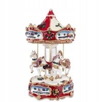 Świąteczna Karuzela Z Pozytywką Ozdoba Dekoracja konie figurka prezent