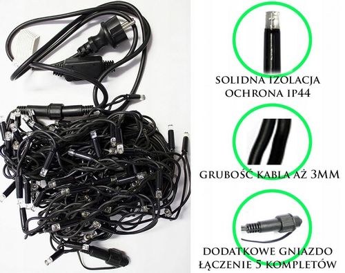 Kurtyna sople LED-200/G/S ciepła zewnętrzne 8,75m OKEJ LUX na Arena.pl