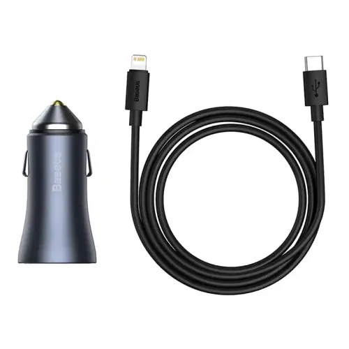 ładowarka samochodowa baseus golden contactor pro, usb + usb-c na Arena.pl