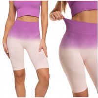 LEGGINSY DAMSKIE Krótkie Kolarki Bezszwowe Push-Up Wysoki Stan MORAJ XL