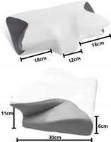 ERGONOMICZNA PODUSZKA DO SPANIA Z PIANKI MEMORY FOAM KOMFORTOWA POD GŁOWĘ