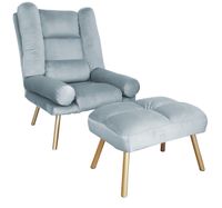 FOTEL TOKIO ROZKŁADANY Z PODNÓŻKIEM N. ZŁOTA BL06