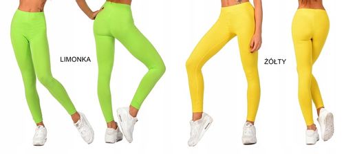 LEGGINSY bawełniane na gumce getry fitness M/38 na Arena.pl