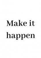 Plakat 50x70cm  Z Napisami Nowoczesny Cytat Make It Happen