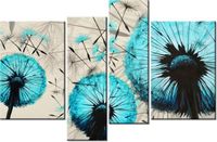 130CM 85 OBRAZ 4 ELEM DMUCHAWCE BEŻOWYM TLE ŚCIENNY