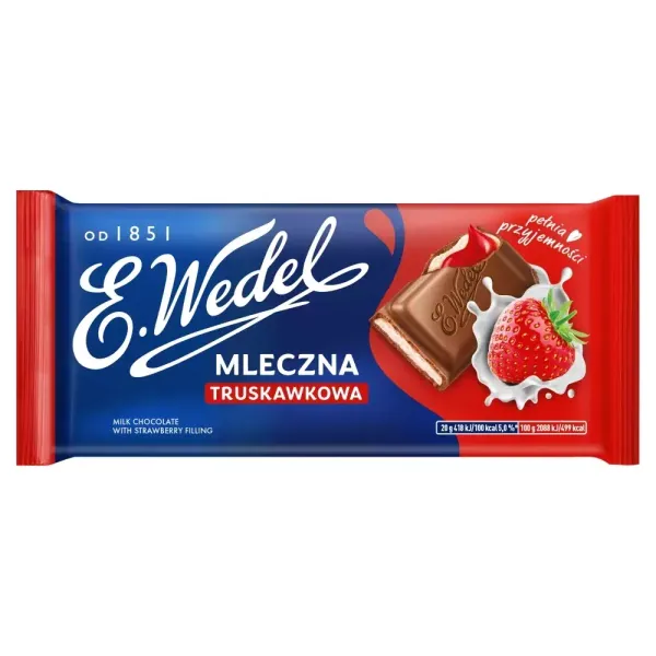 WEDEL CZEKOLADA 100G TRUSKAWKOWA zdjęcie 1