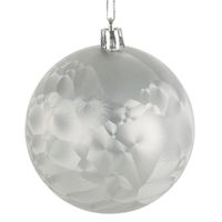 Bombka świąteczna plastikowa choinkowa bombki PL66A 8cm srebrna x4