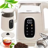 Czajnik Elektryczny 2200W Szklany beżowy Panel LED Mocny Camry CR1383 1,7L