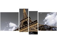 120CM 55 OBRAZ 4 ELEM WIEŻA EIFFLA ŚCIENNY