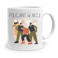 Kubek Prezent Dla Policjanta Policjantki W Akcji Z Nadrukiem Ze Zdjęciem