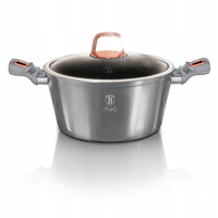 GARNEK Z POKRYWKĄ TRADYCYJNY 6,1L GRANITOWY 28cm INDUKCJA GAZ