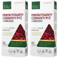 2x MEDICA HERBS Czerwony Ryż Karczoch 80K