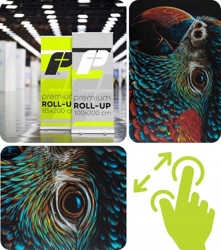 Rollup Roll-Up 100x200 Strong Z Wydrukiem Blockout Kreator Stand + Torba na Arena.pl