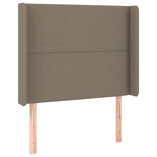 Zagłówek do łóżka z LED, taupe, 93x16x118/128 cm, tkanina na Arena.pl