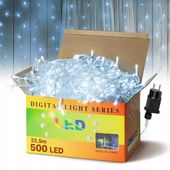 KURTYNA ŚWIETLNA LED x 500 NA OKNO GIRLANDA Zimny Kolor OŚWIETLENIE LAMPKI