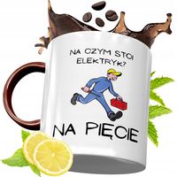 Kubek Bordowy Dla Elektryka Na Urodziny Prezent Z Nadrukiem Ze Zdjęciem